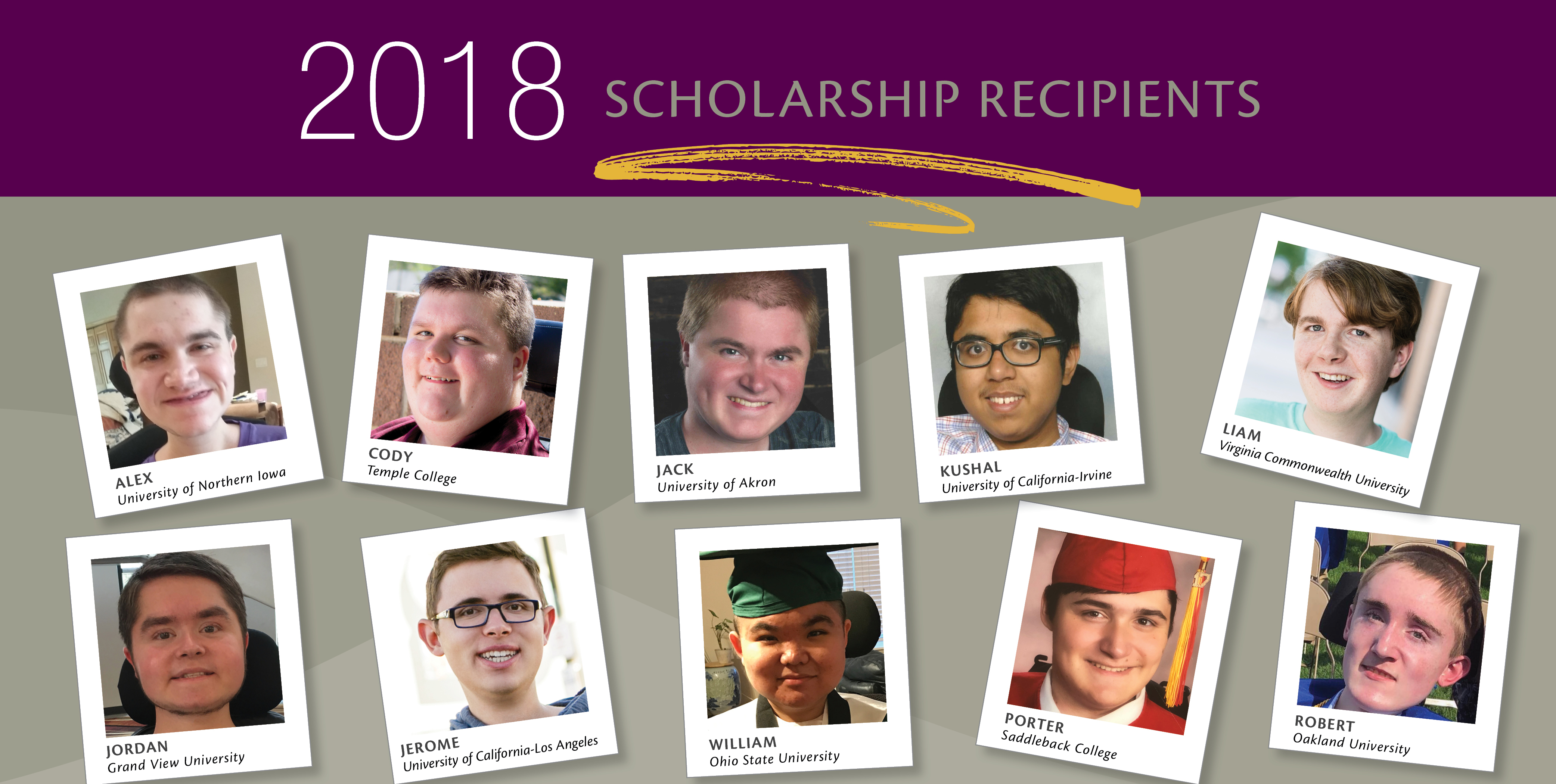 2018 Sarepta Scholarship Recipients